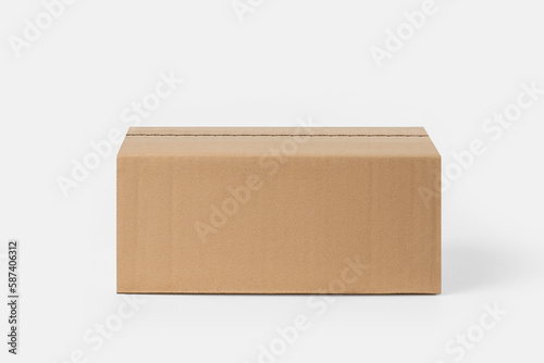 Cardboard box for delivery, parcels. On a light background © MM