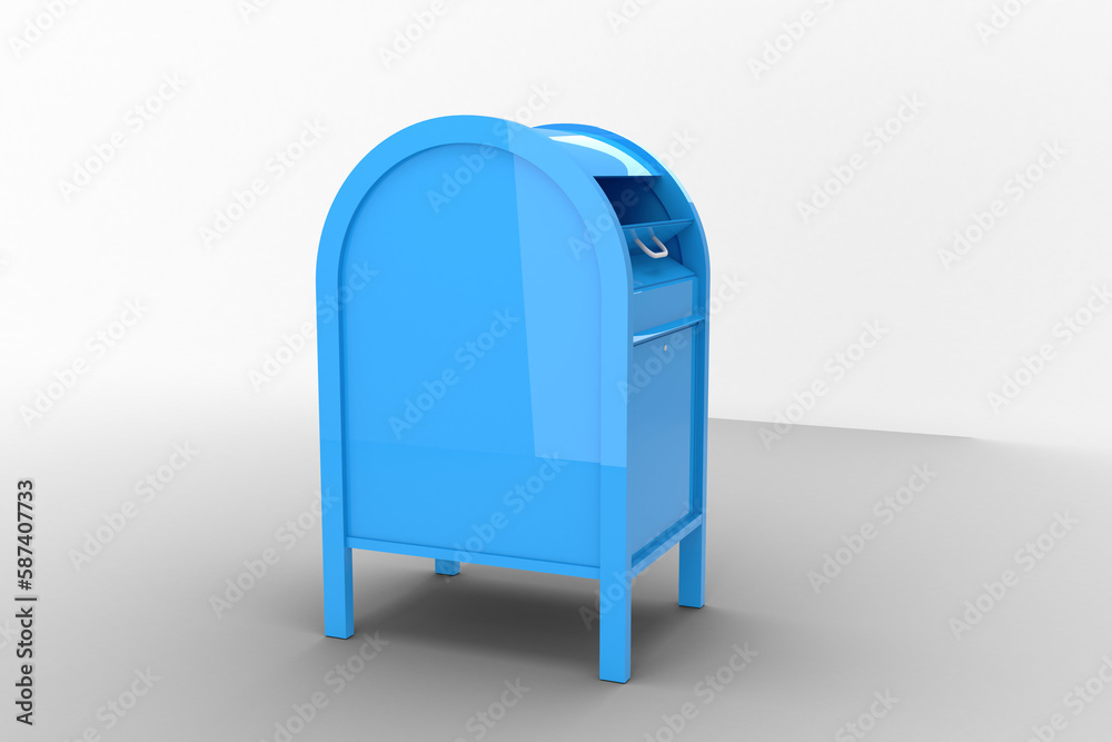 Blue post box Blue post box