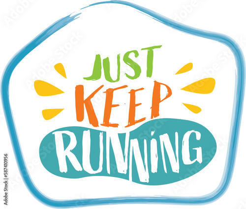 Just keep running text icon