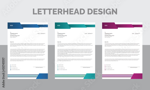 letterhead flyer corporate official abstract professional minimal simple creative modern informative newsletter magazine poster template design .modern corporate letterhead template design