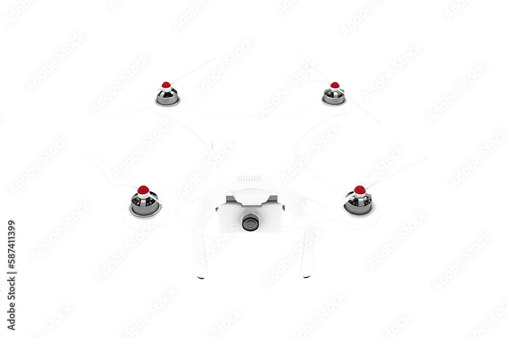 Digital generated image of drone with security camera Digital generated image of drone with security camera