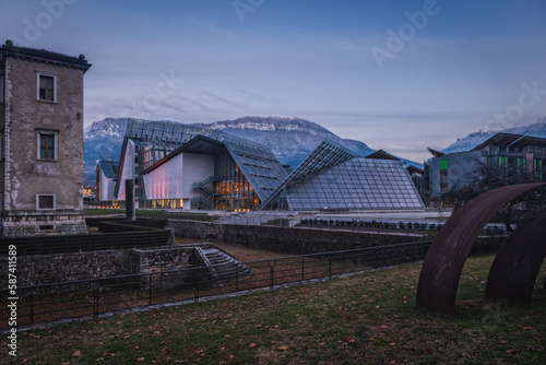 Trento, northern Italy, Europe - January, 2023:The MUSE is the Museum of Science in Trento designed by Italian architect Renzo Piano. Interactive modern museum at Trento city. © Сергій Вовк