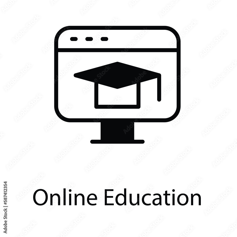 Online Education icon. Suitable for Web Page, Mobile App, UI, UX�and�GUI�design.