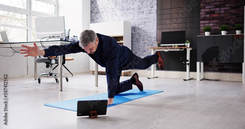 Office Exercise Workout Near Desk