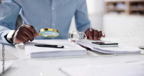 Fraud Investigation And Tax Audit. Investigator Or Auditor