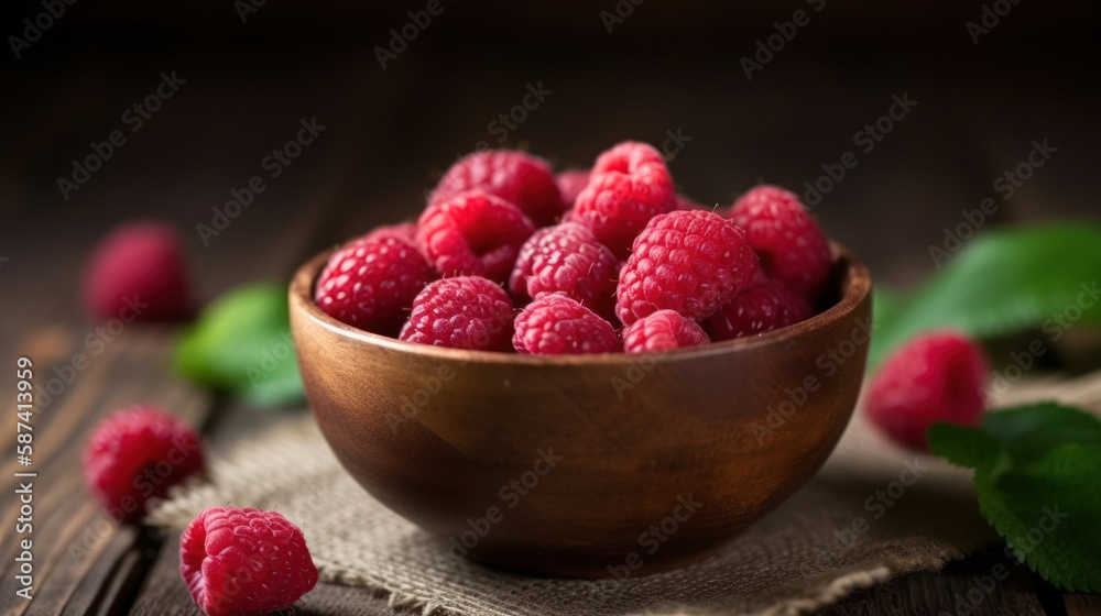 Fresh Raspberries in a Bowl Fresh Raspberries in a Bowl