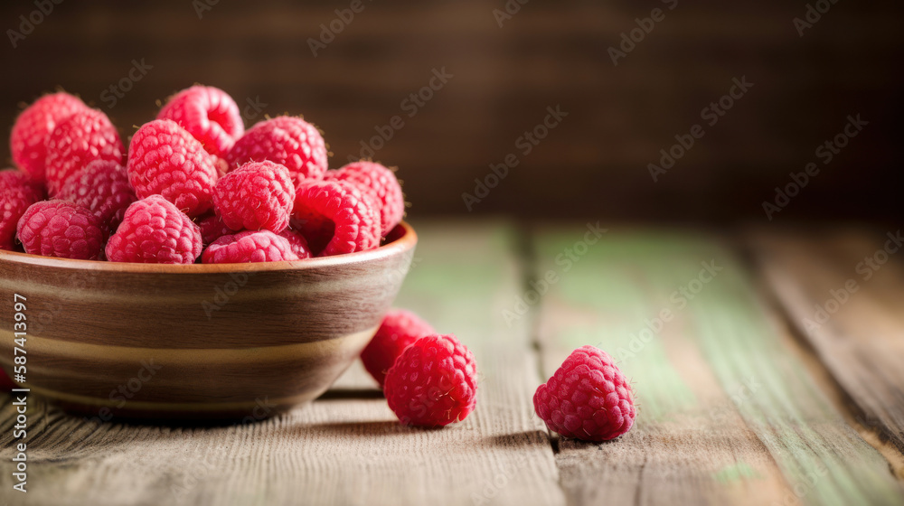 Fresh Raspberries in a Bowl Fresh Raspberries in a Bowl