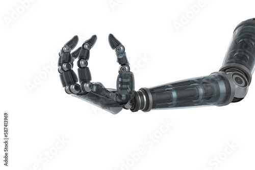 Digitally generated image of cyborg hand
