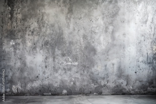 gray concrete wall abstract background clear and smooth texture grunge polished cement outdoor. Generative AI