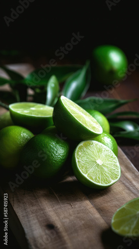 Freshly Sliced Limes