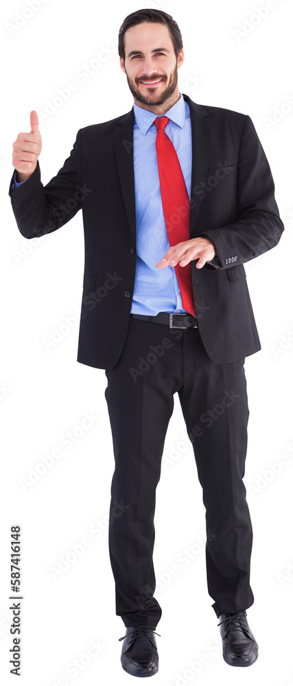 Smiling businessman giving thumbs up Smiling businessman giving thumbs up