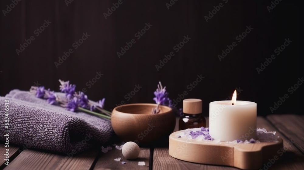 spa setting with candles
