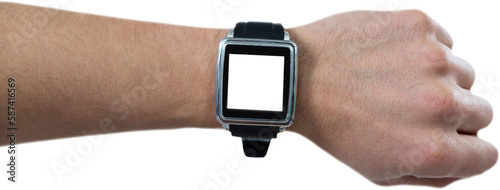 Cropped image of man wearing watch
