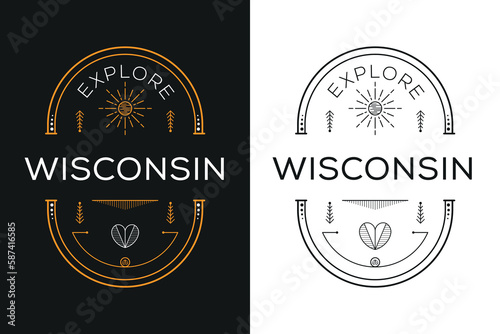 Wisconsin City Design, Vector illustration.
