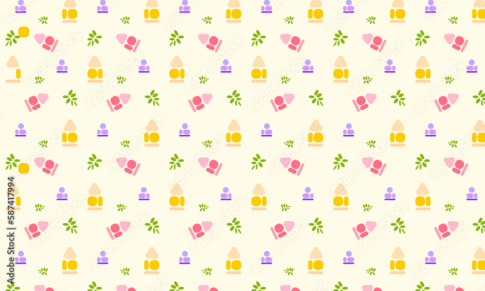 baby home pattern vector illustration