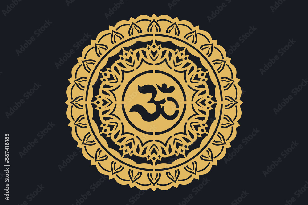 Om Jali design used for temples, Mandir. Om acrylic jali, corian jali