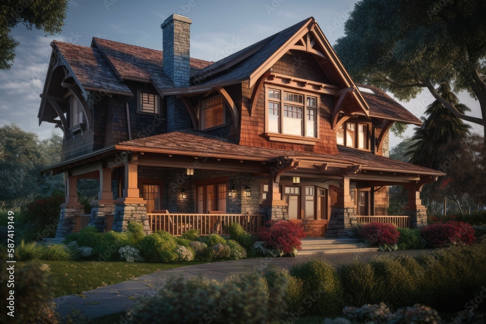 Craftsman Dream: Luxurious High-End Home with Traditional Flair