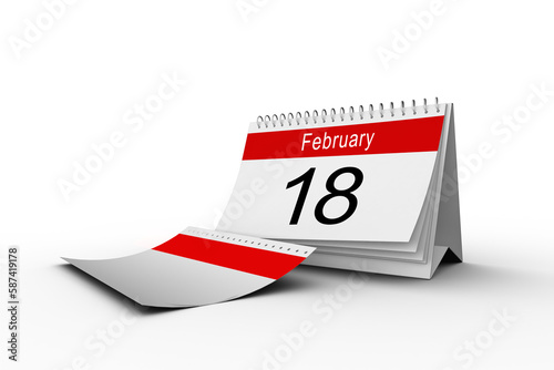 February 18th on calendar