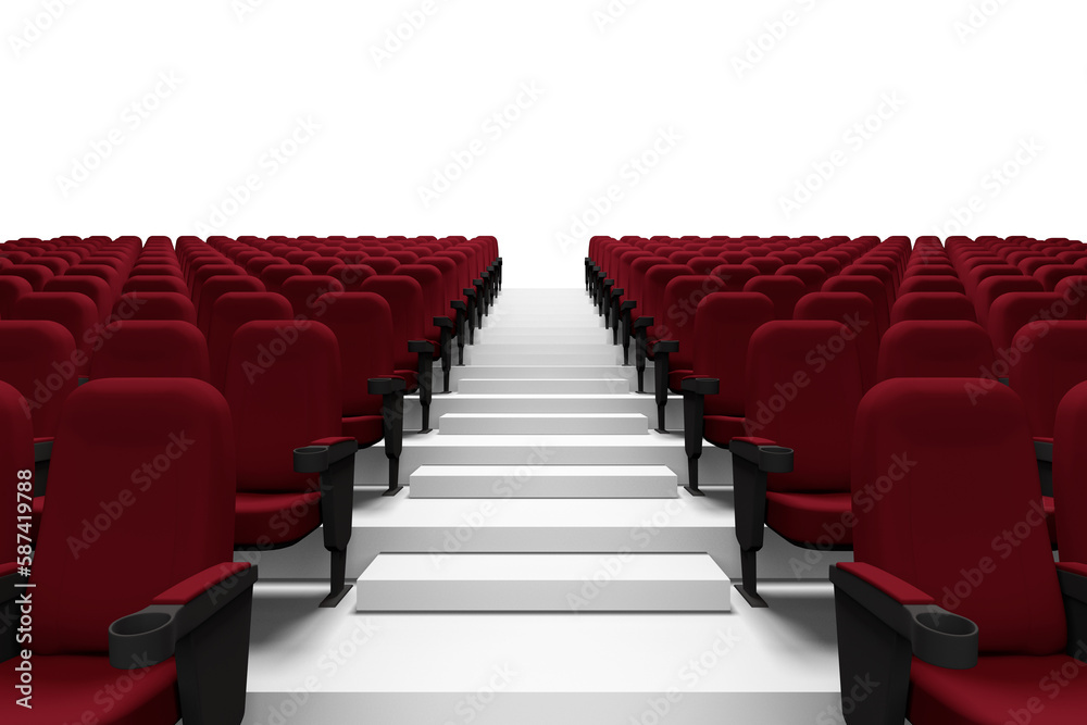 Fototapeta premium Close-up of red chairs