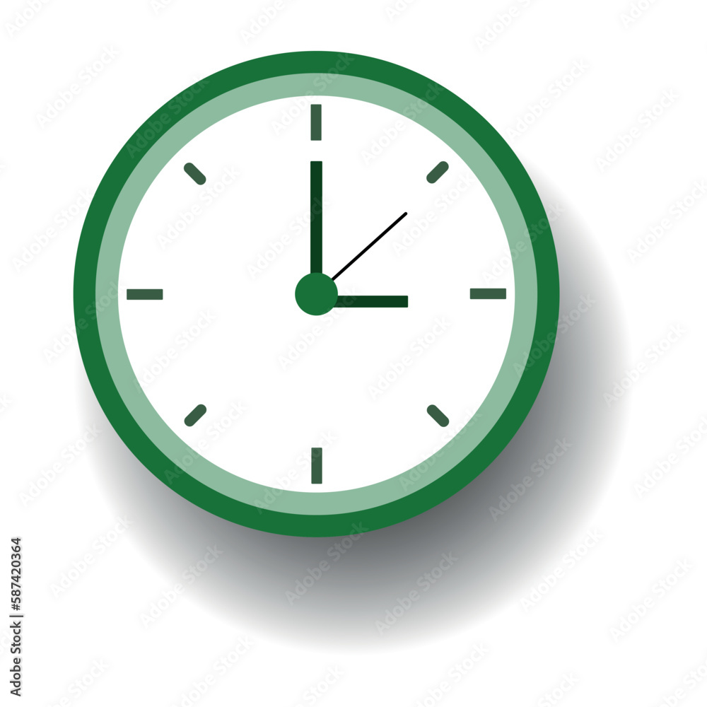 Flat style clock icon, timer on transparent background. Business clock. Vector design element Flat style clock icon, timer on transparent background. Business clock. Vector design element