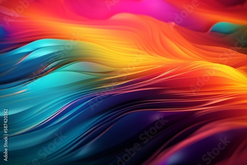 background flowing element red vibrant art banner wavy concept generative ai pink. Generative AI.