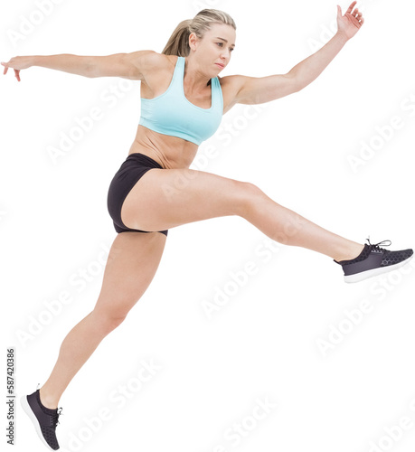 Female athlete jumping © vectorfusionart
