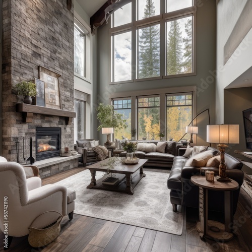 Luxurious Living Room with Contemporary Design