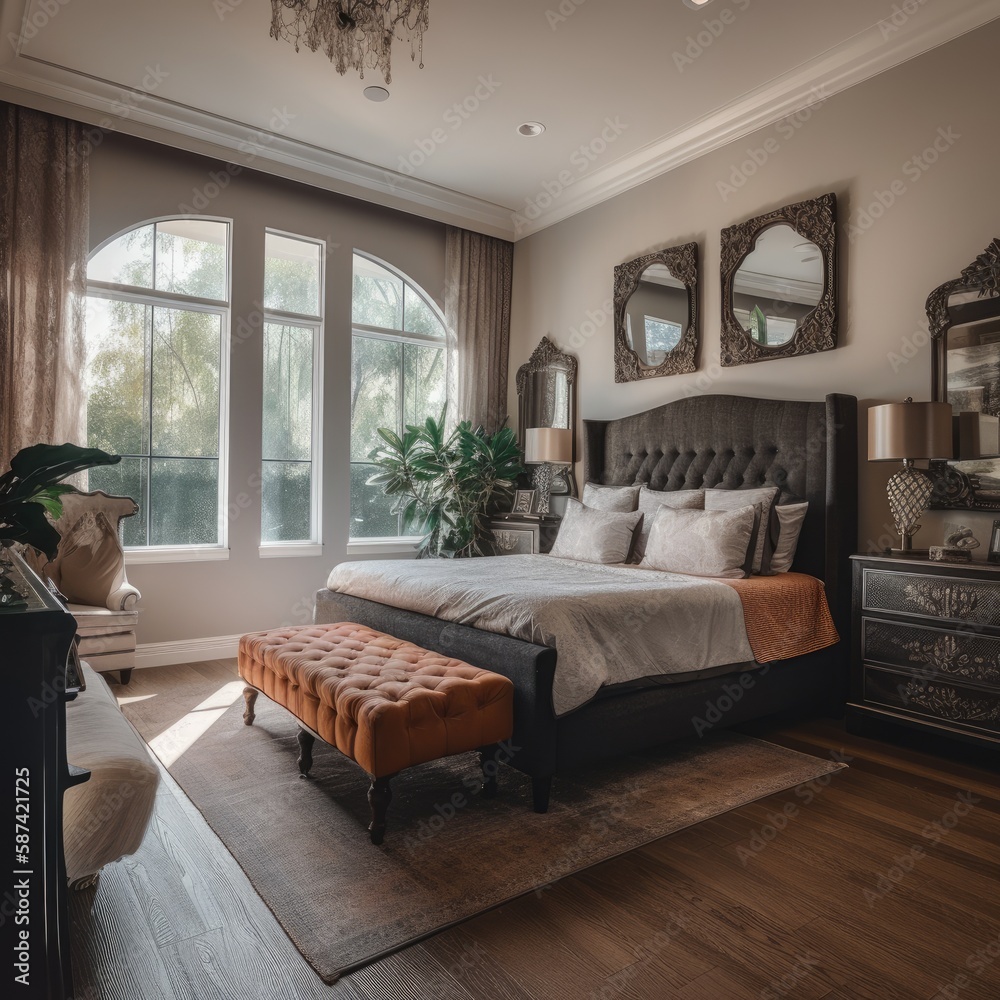 Lavish Master Bedroom in Luxury Home