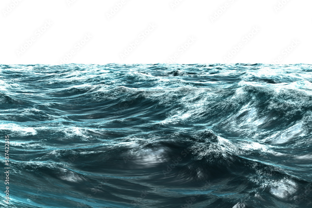 Fototapeta premium Stormy blue sea