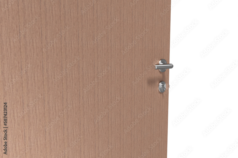 Obraz premium Brown open door with key
