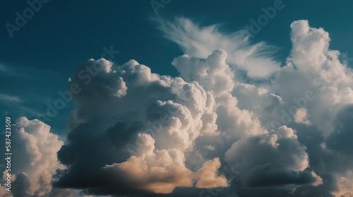 Sky Clouds Super Detailed Texture Background - generative AI