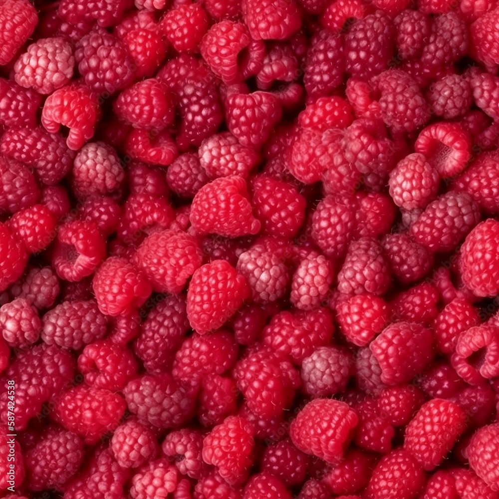 Berry solid seamless background of ripe raspberries. Berry solid seamless background of ripe raspberries.