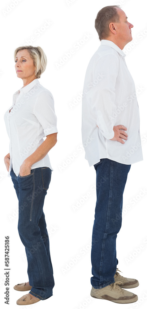 Upset couple not talking to each other after fight Upset couple not talking to each other after fight