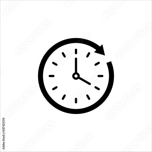 Long term icon. clock sign. vector illustration on white background. EPS 10