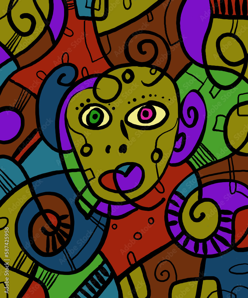 Fototapeta premium Abstract image for printing - digital painting