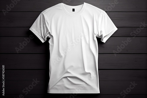 Obraz na płótnie Camiseta Blanca - Generative IA w salonie