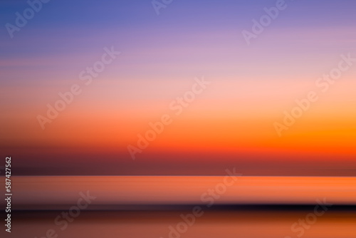Motion blurred background ,Abstract blurred twilight sky at sea background. 
