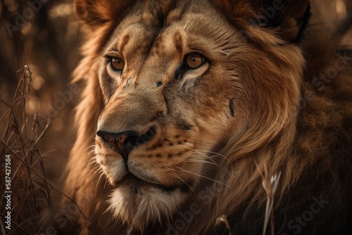 Lion, Leo, male. Generative AI