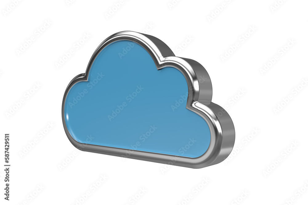 Cloud shape over white background Cloud shape over white background