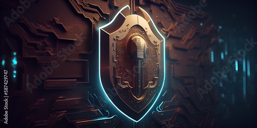 Obraz na płótnie CiberSeguridad - Generative IA w salonie