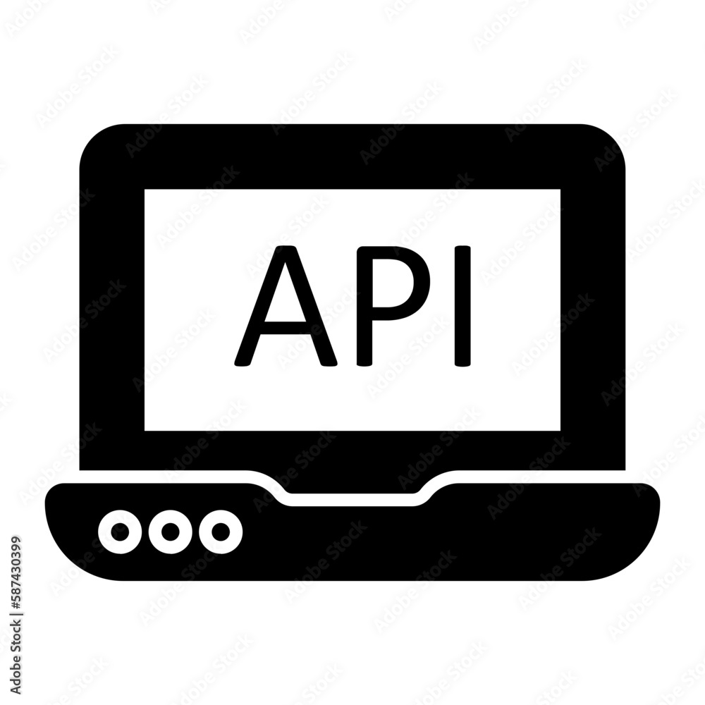 API Interface Glyph Icon API Interface Glyph Icon