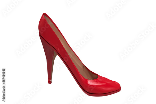 Red high heels shoe