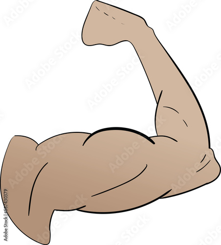 Person flexing muscles