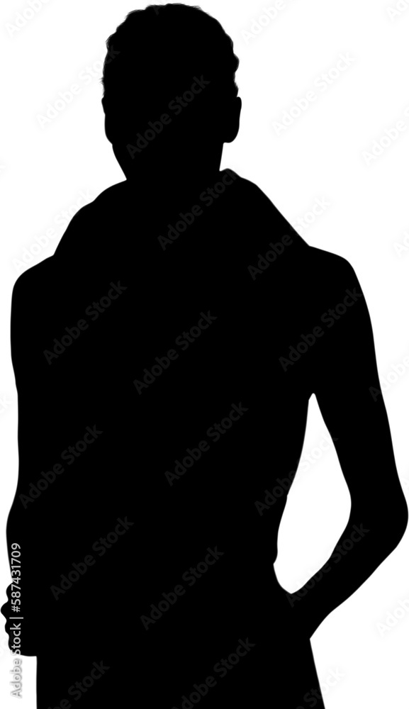 Woman against white background