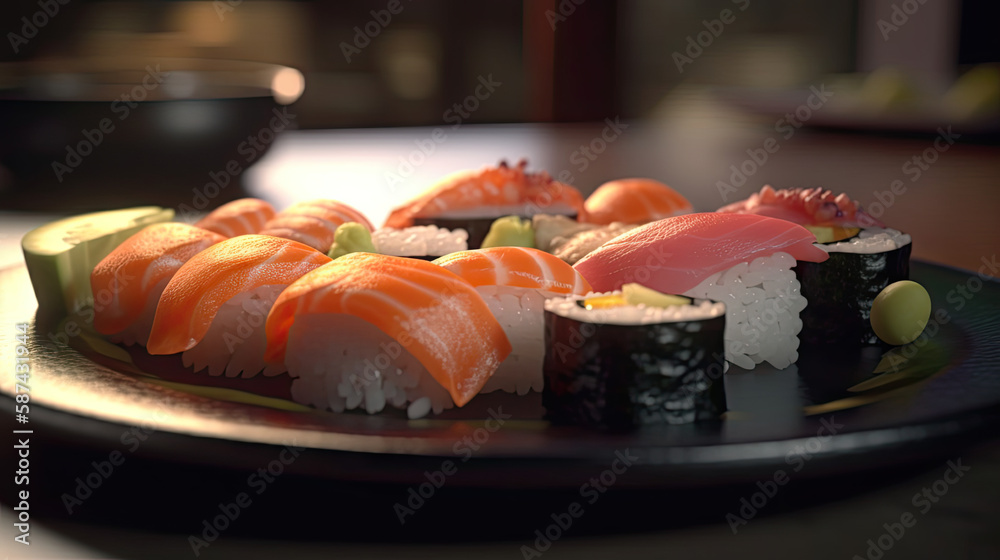 3D render illustration. Made by AI Midjourney.
stunning photos of sushi for you website or other things 3D render illustration. Made by AI Midjourney.
stunning photos of sushi for you website or other things