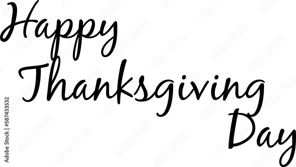 Digitally generated image of happy thanksgiving day greeting