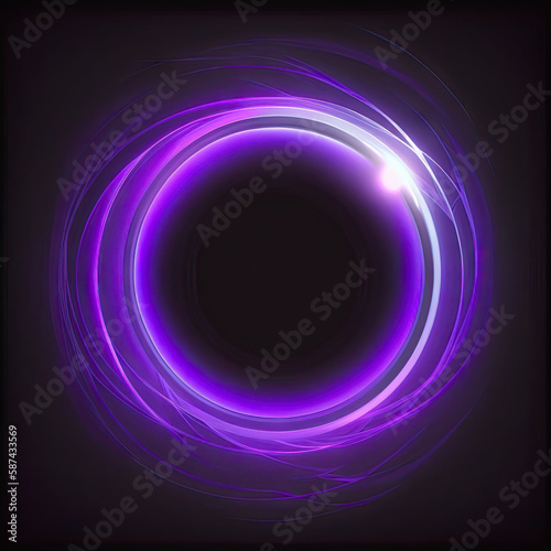 3D render illustration. Made by AI Midjourney. magic glow circle, amazing things for any web project or animation