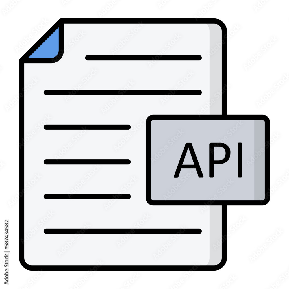APi Documents Line Color Icon APi Documents Line Color Icon