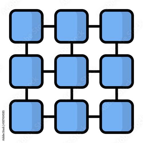 Authentification Line Color Icon