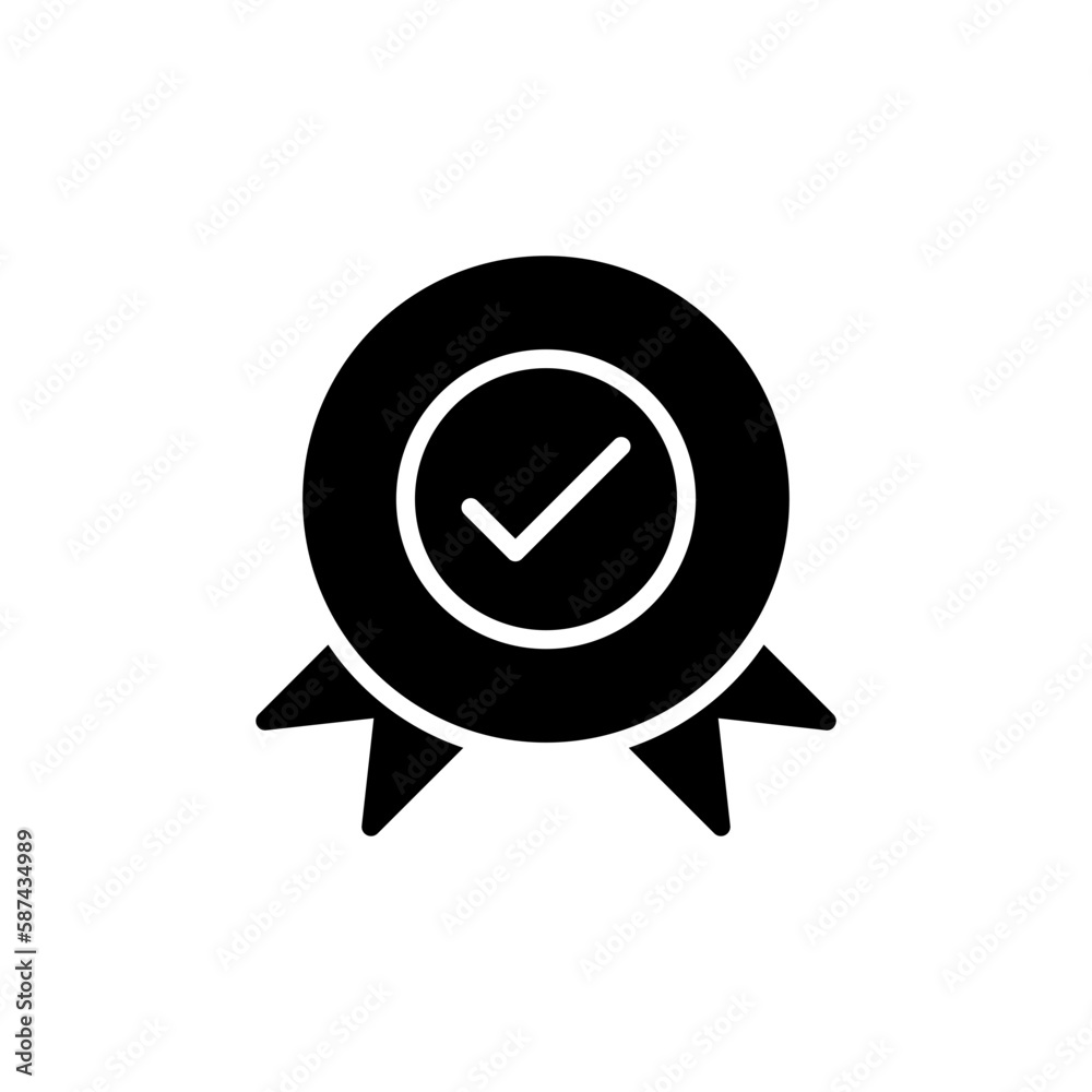 Award icon in flat style. Medal vector illustration on white isolated background. Award icon in flat style. Medal vector illustration on white isolated background.